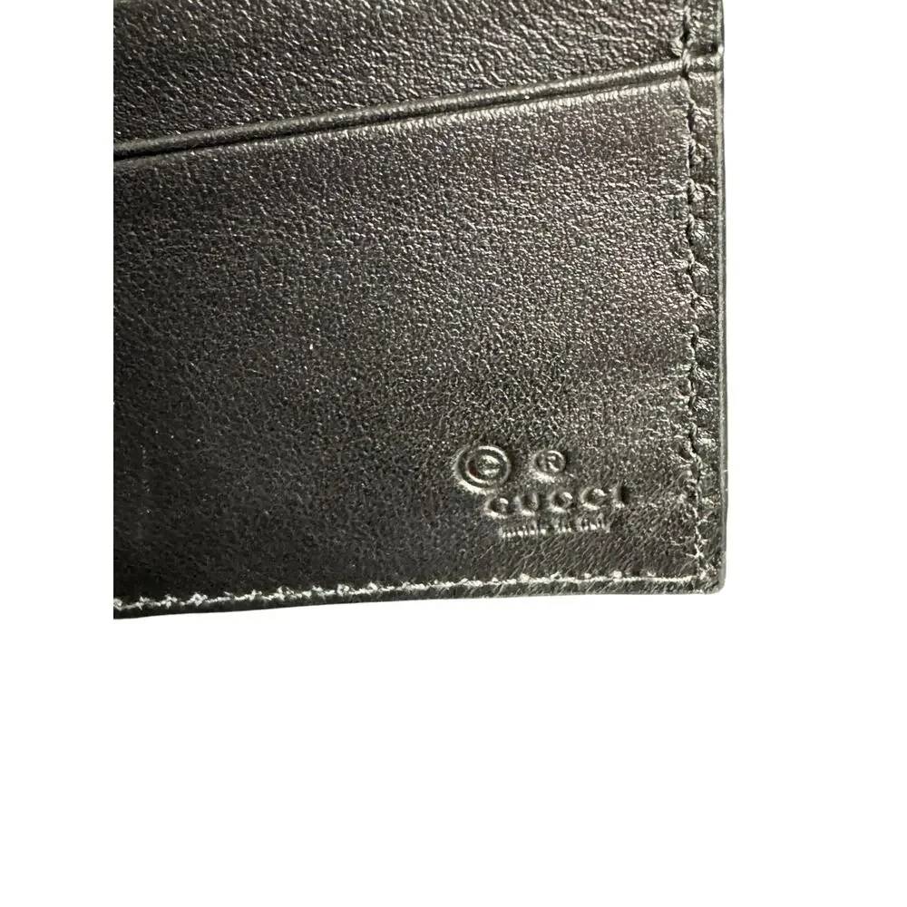 Gucci Microguccisima Leather Bifold Wallet in Black